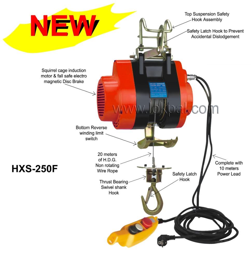 Palan électrique HXS 250F, Bricolage & Construction, Enlèvement, Neuf, Électrique
