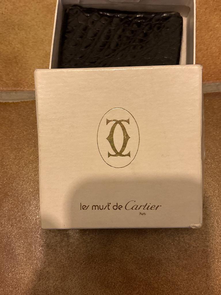 Porte-monnaie de Must de Cartier, Ophalen of Verzenden, Gebruikt, Zwart, Leder