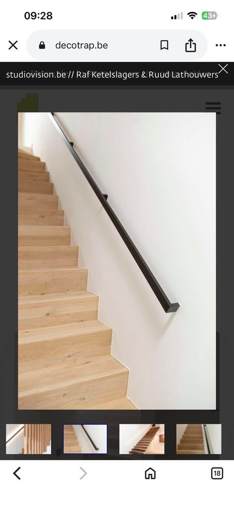 Nieuwe trapleuning decotrap 2x3m zwart, Bricolage & Construction, Échelles & Escaliers, Escalier, Enlèvement