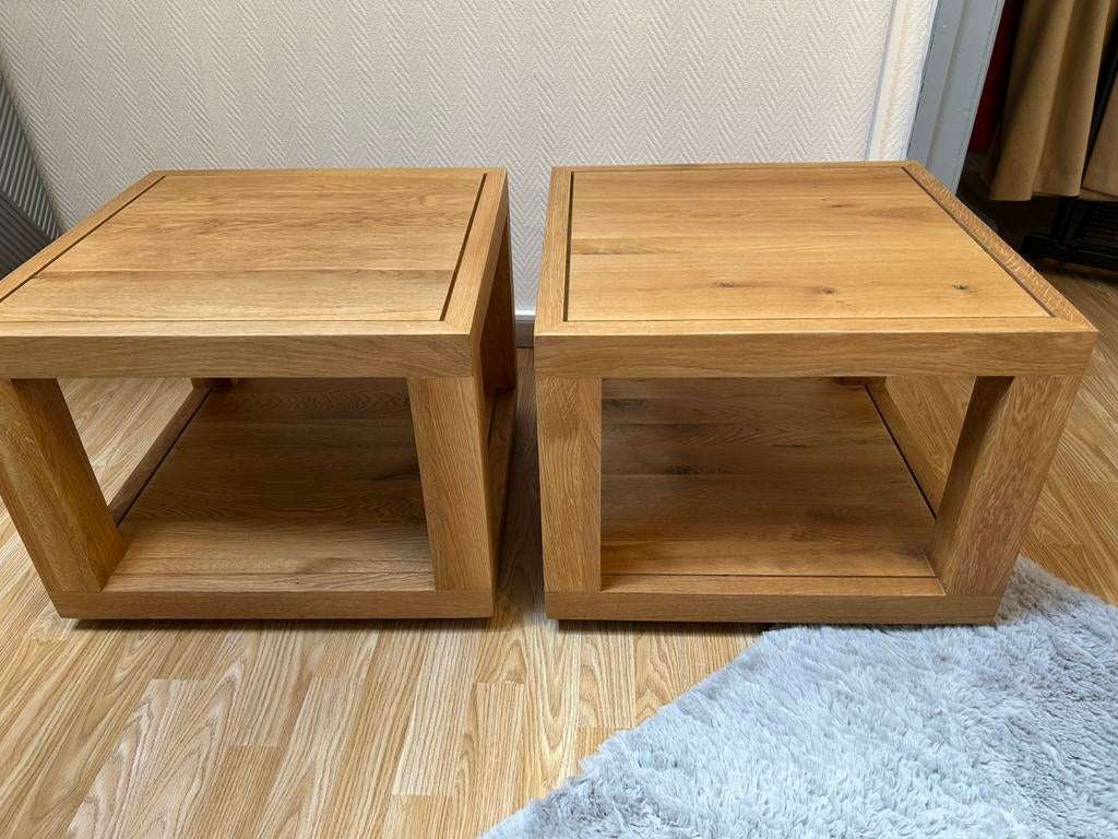 Table d'appoint duplex Ethnicraft, Maison & Meubles, Design, 50 à 100 cm, Enlèvement, Chêne