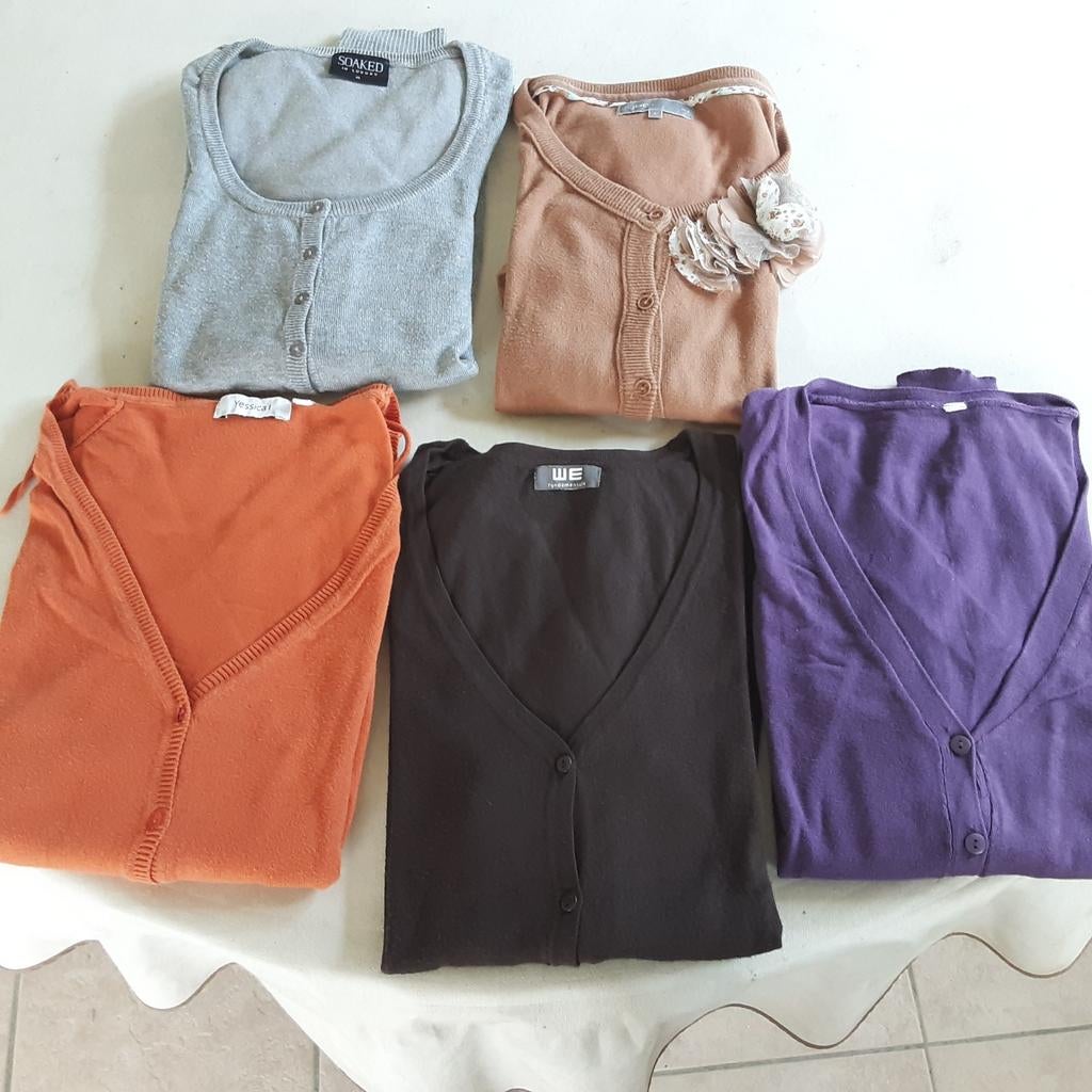 5 cardigans maat large, Ophalen of Verzenden