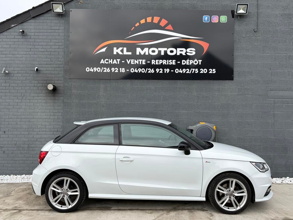 AUDI A1 S-Line 1.6TDI 116CV 2016 FACELIFT 165 000KM CARPASS, Auto's, Voorwielaandrijving, Stof, A1, Wit