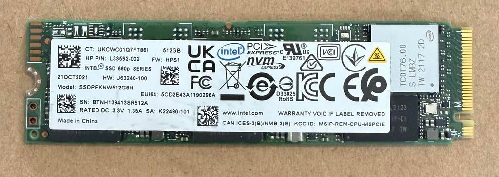 Ssd 512 gb, Ophalen of Verzenden, Zo goed als nieuw, SSD