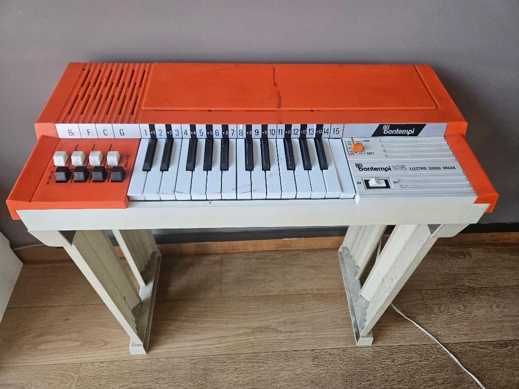 Vintage elektrisch Bontempi orgeltje Jaren 70, Musique & Instruments, Orgues, Enlèvement, Utilisé