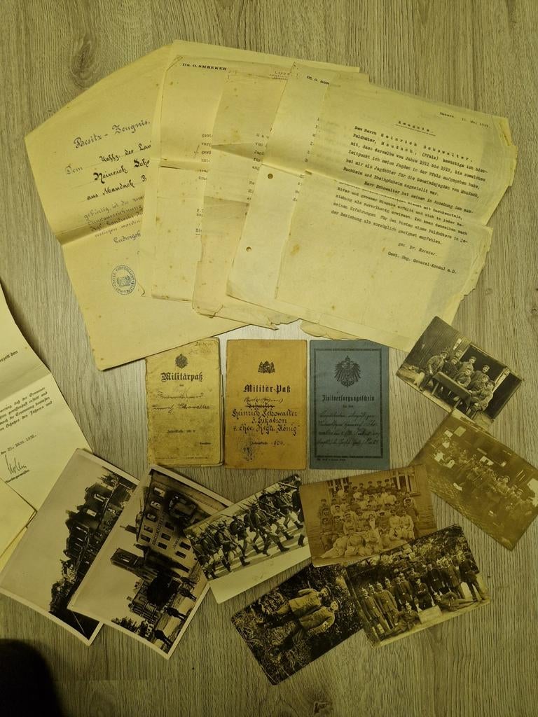 Wo1 lot duits, Schowalter, Verzamelen, Militaria | Algemeen, Ophalen of Verzenden