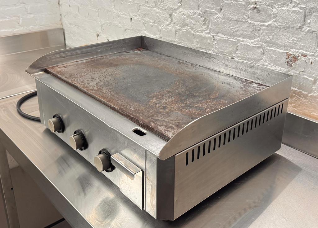 Professionele elektrische bakplaat / plancha – inox, Ophalen, Zo goed als nieuw