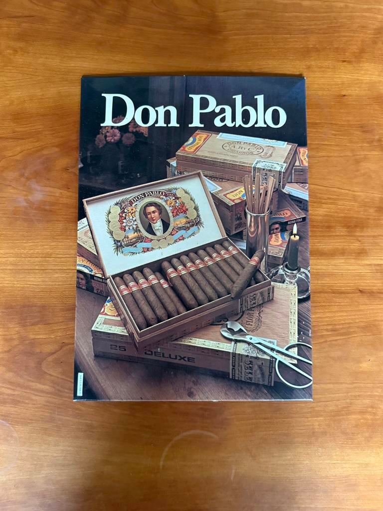 Panneau publicitaire en carton DON PABLO Cigars, Collections, Marques & Objets publicitaires, Comme neuf, Panneau publicitaire
