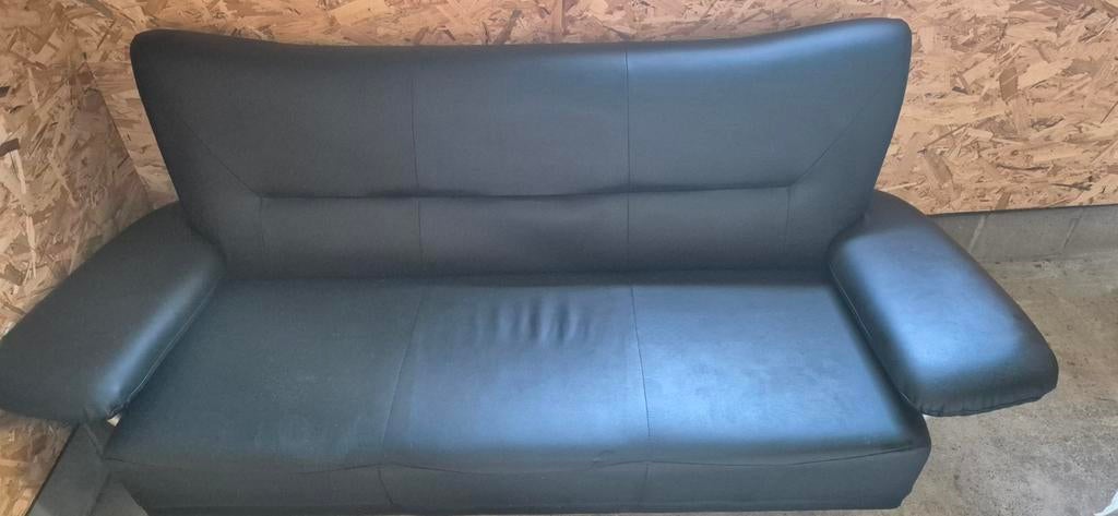 Mooie lederen zetel in goede staat, Huis en Inrichting, Slaapkamer | Slaapbanken, Ophalen