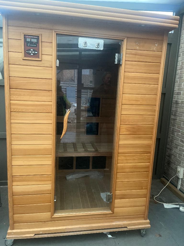 Infrarood sauna voor 2 personen, Ophalen, Gebruikt, Infrarood, Complete sauna