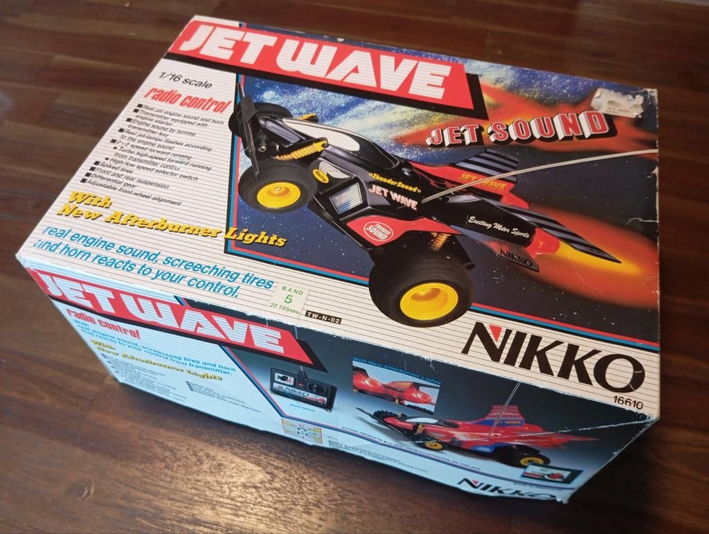 Vintage Nikko Jet Wave RC – 1/16 Scale – Compleet in doos!, Enlèvement ou Envoi