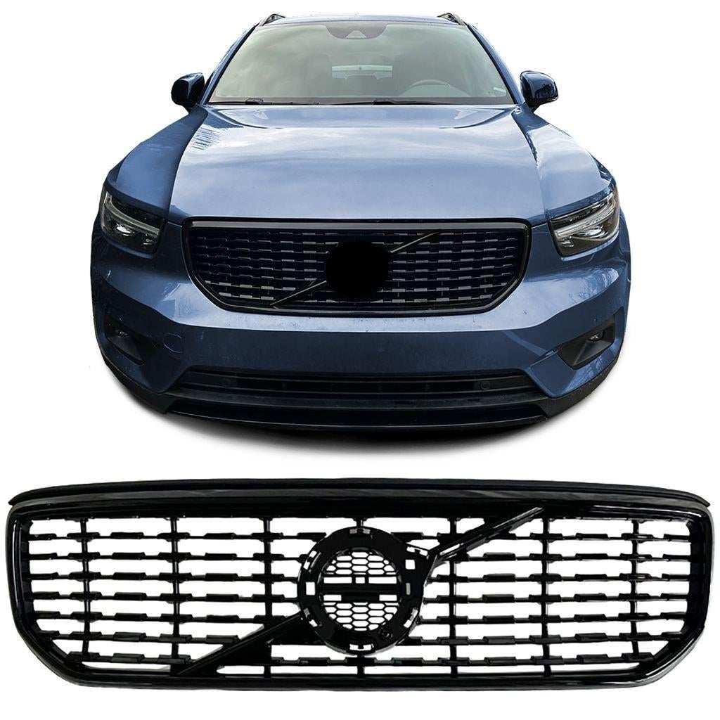 Grill Hoogglans Zwart Passend Voor Volvo XC40 2017 t/m 2022, Verzenden