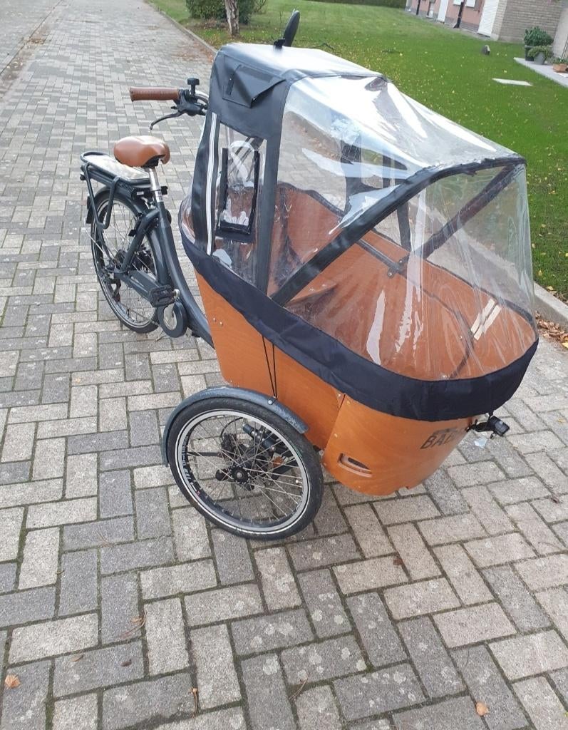 Babboe bakfiets, Fietsen en Brommers, Fietsen | Bakfietsen, Gebruikt, Overige merken, 2 kinderen, Elektrisch, Huif, Ophalen