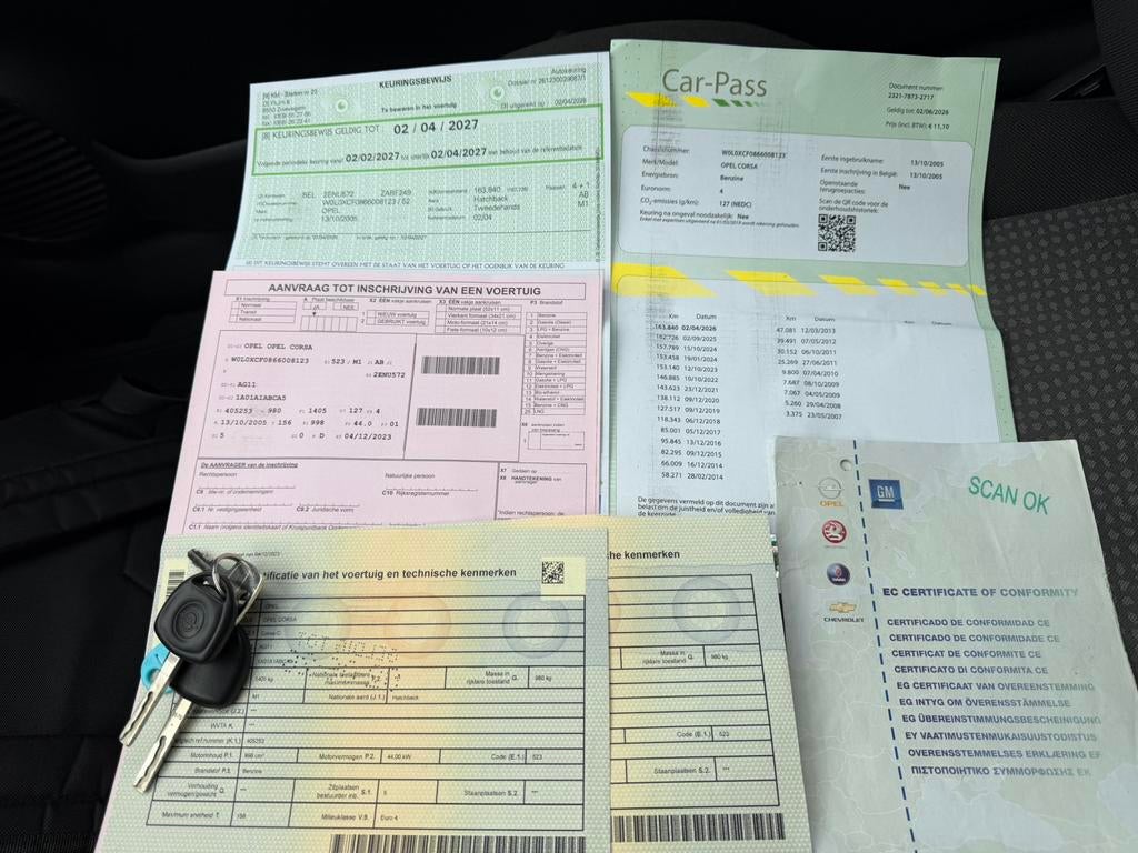 Opel Corsa 1.0i *163.000 Km*2006*PROPER*GEKEURD+CARPASS*, Auto's, Stof, Particulier, Euro 4, Zilver of Grijs