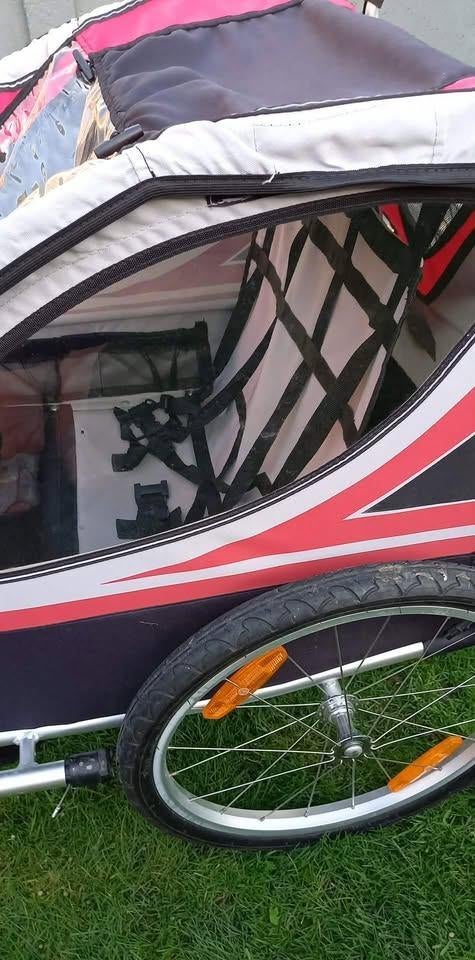 fietskar voor 2 kinderen, Fietsen en Brommers, Ophalen, Opvouwbaar, Zo goed als nieuw, Kinderkar