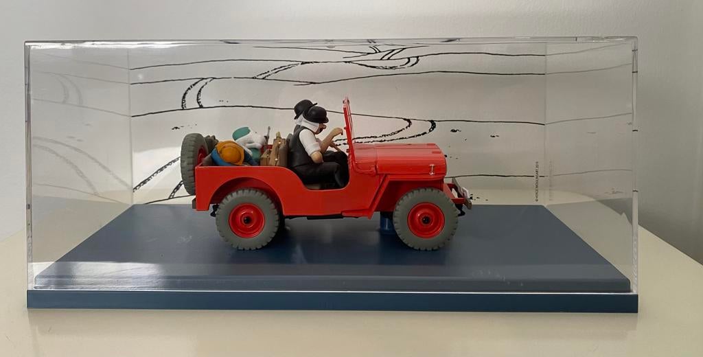Les voitures Tintin - Jeep rouge - 1 ; 24, Enlèvement ou Envoi, Comme neuf, Voiture