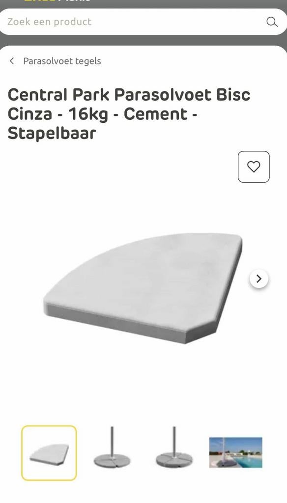 Parasolvoet tegels, Ophalen, Gebruikt, Parasolvoet