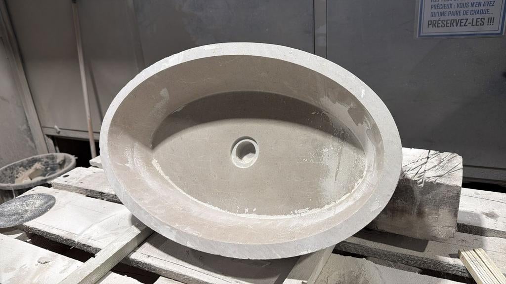 Evier de salle de bain en marbre français Rocherons, Enlèvement