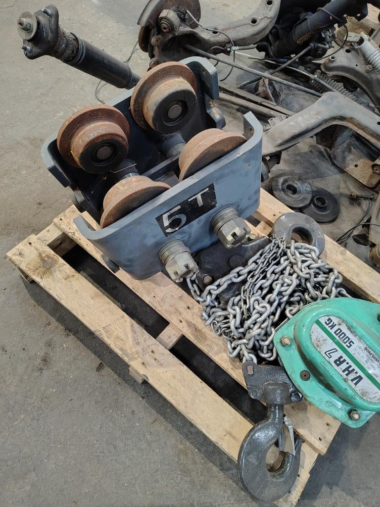 Palan à chaîne de 5 tonnes avec chariot de 5 tonnes, aveugle, Bricolage & Construction, Enlèvement