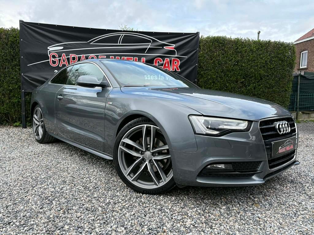Audi A5 Coupé 2.0Tdi S-Line Boite Auto/Gps/Cuir/Garantie1an!, 4 cilinders, Bedrijf, Diesel, Grijs