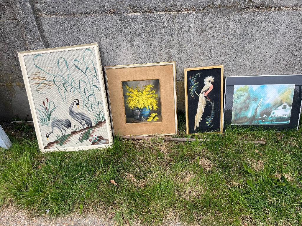 Lot kaders schilderijen litho, Huis en Inrichting, Woonaccessoires | Lijsten, Ophalen