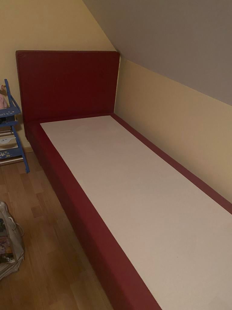 Boxspring 90x200 met matras, Ophalen, Zo goed als nieuw