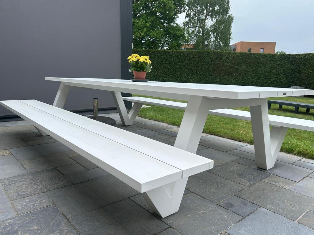 Terrastafel 3M, Tuin en Terras, Tuintafels, Ophalen, Gebruikt, Rechthoekig, Aluminium