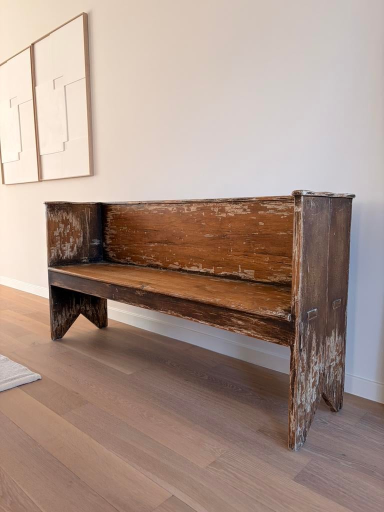 Houten bank, Antiek en Kunst, Ophalen