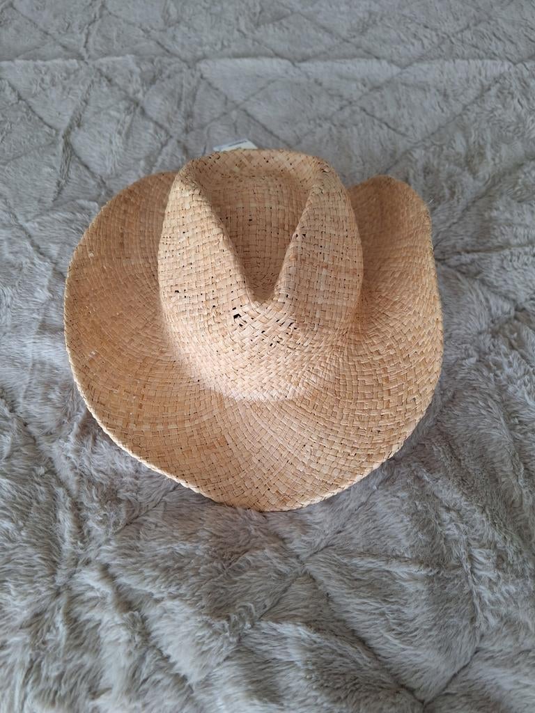 Cowboyhoed in natuurlijk stro, nieuw, Kleding | Dames, Hoeden en Petten, Ophalen of Verzenden