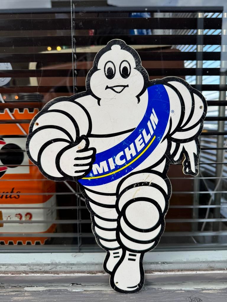 Ancien panneau publicitaire Michelin Bibendum, Enlèvement ou Envoi, Utilisé, Panneau publicitaire