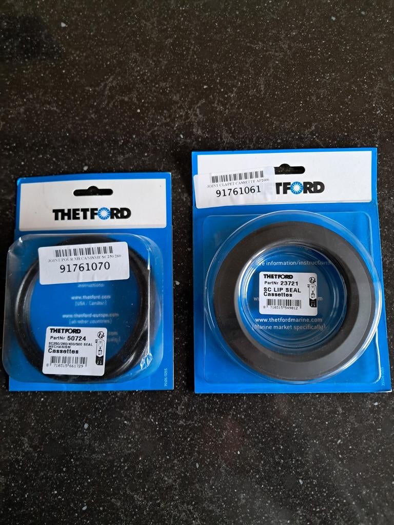 Joints cassette WC Thetford, Caravanes & Camping, Enlèvement