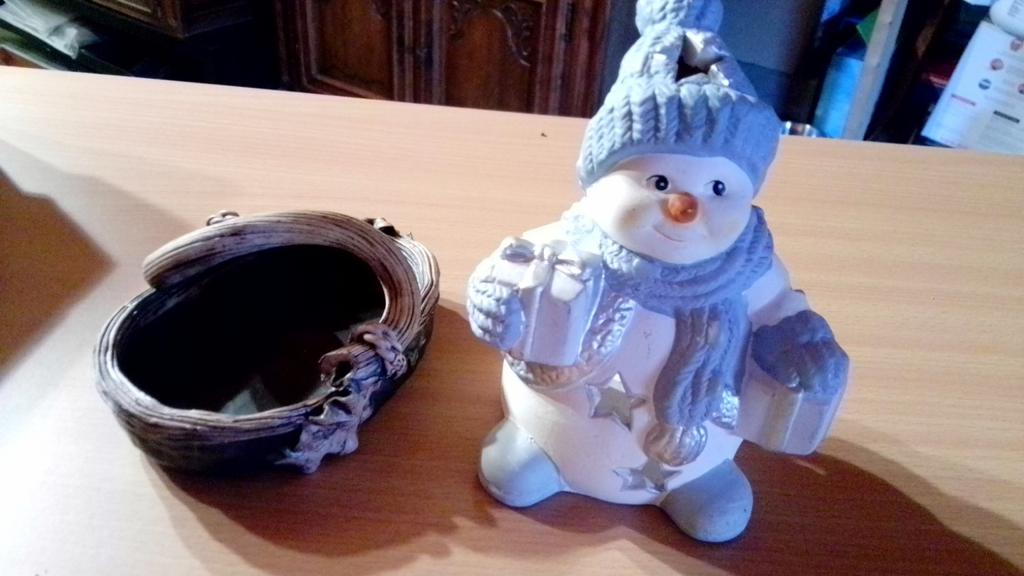 Kerstmannetje en schoteltje., Ophalen of Verzenden