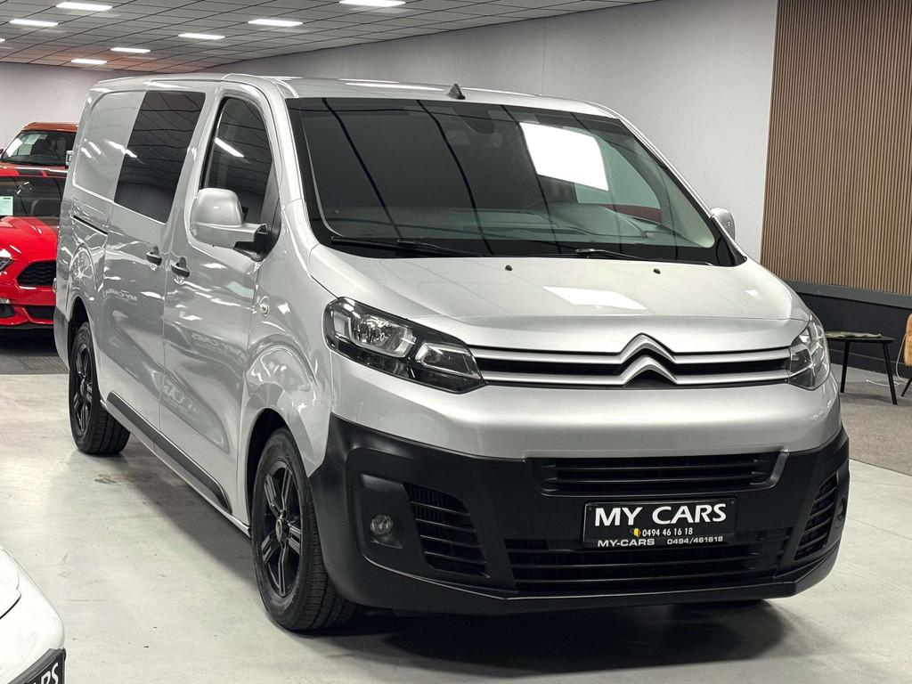 Citroën Jumpy 2.0 HDi 6-Places Double Cabine Long Full Opti, Autos, Camionnettes & Utilitaires, Argent ou Gris, Achat, Euro 6