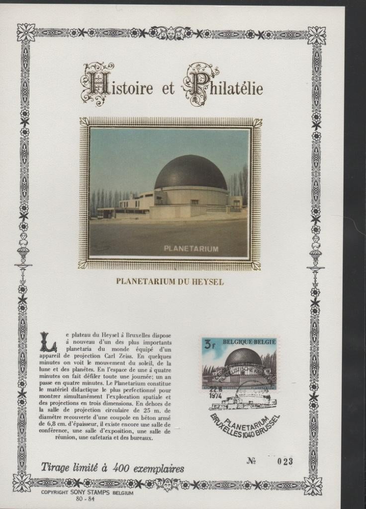 Heysel Planetarium 1974, Verzenden