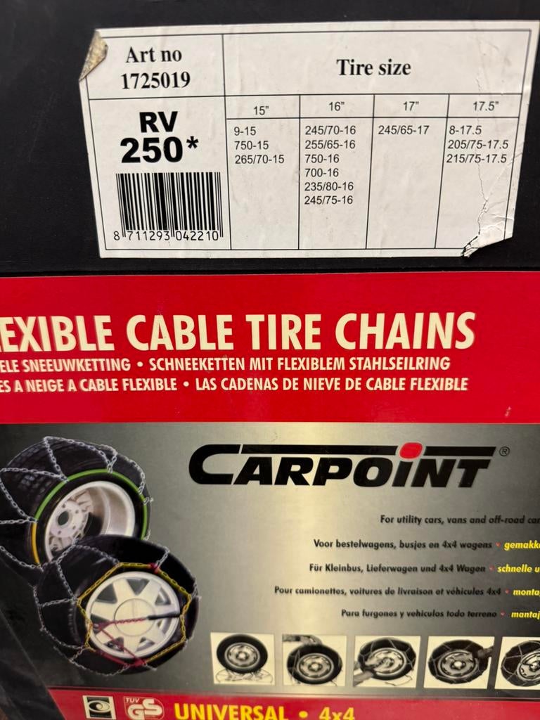 Sneeuwkettingen, Verzenden, Nieuw