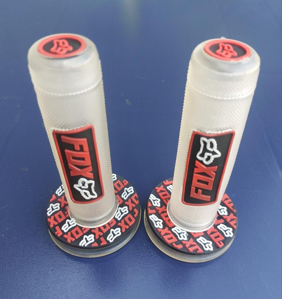 Paire de poignées moto Fox translucides, Motos, Enlèvement ou Envoi, Neuf