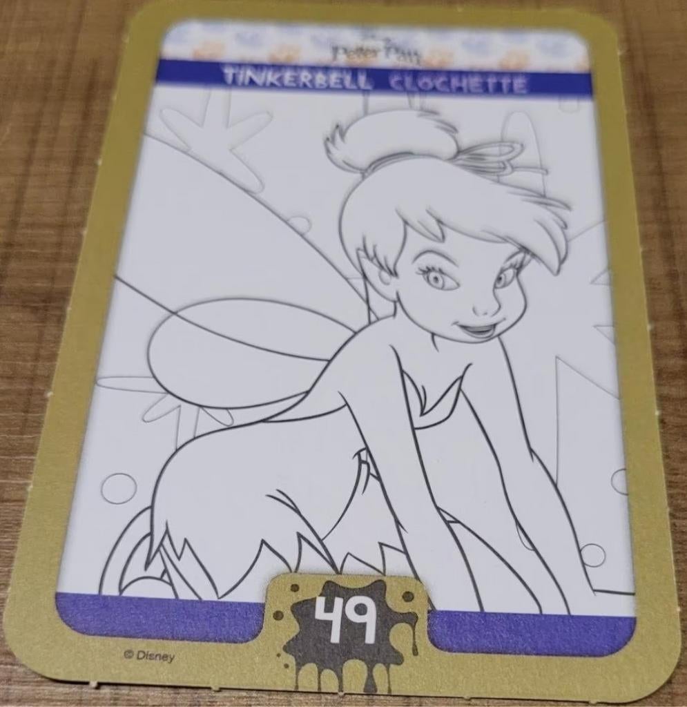 Peter Pan - Tinkerbell: verzamelkaart Disney Colour Magic, Verzamelen, Disney, Ophalen of Verzenden, Peter Pan of Pinokkio, Zo goed als nieuw