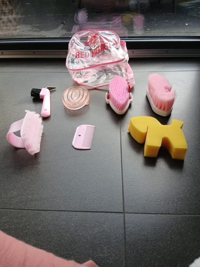 Verzorgingsset voor startende ruiters plus zwepen, Ophalen, Zo goed als nieuw