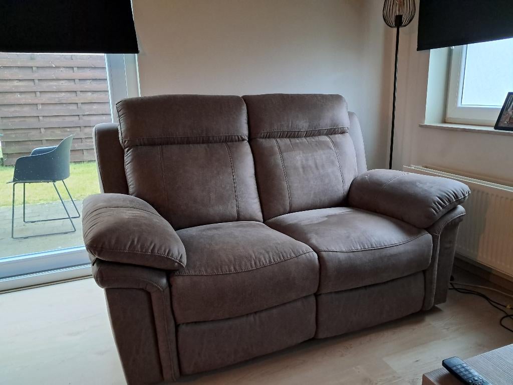 Relaxzetel 2-zit en 1-zit, Huis en Inrichting, Zetels | Zetels, Ophalen, Kunststof, Overige maten, Zo goed als nieuw