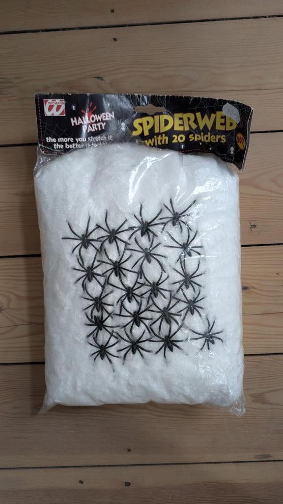 Décoration d'Halloween Toile d'araignée avec araignées, Maison & Meubles, Enlèvement ou Envoi, Comme neuf