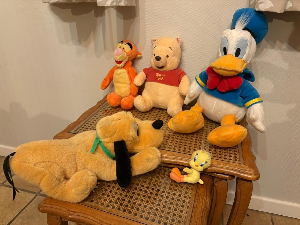 peluches Disney lot de 5, Enlèvement ou Envoi, Utilisé, Autres types