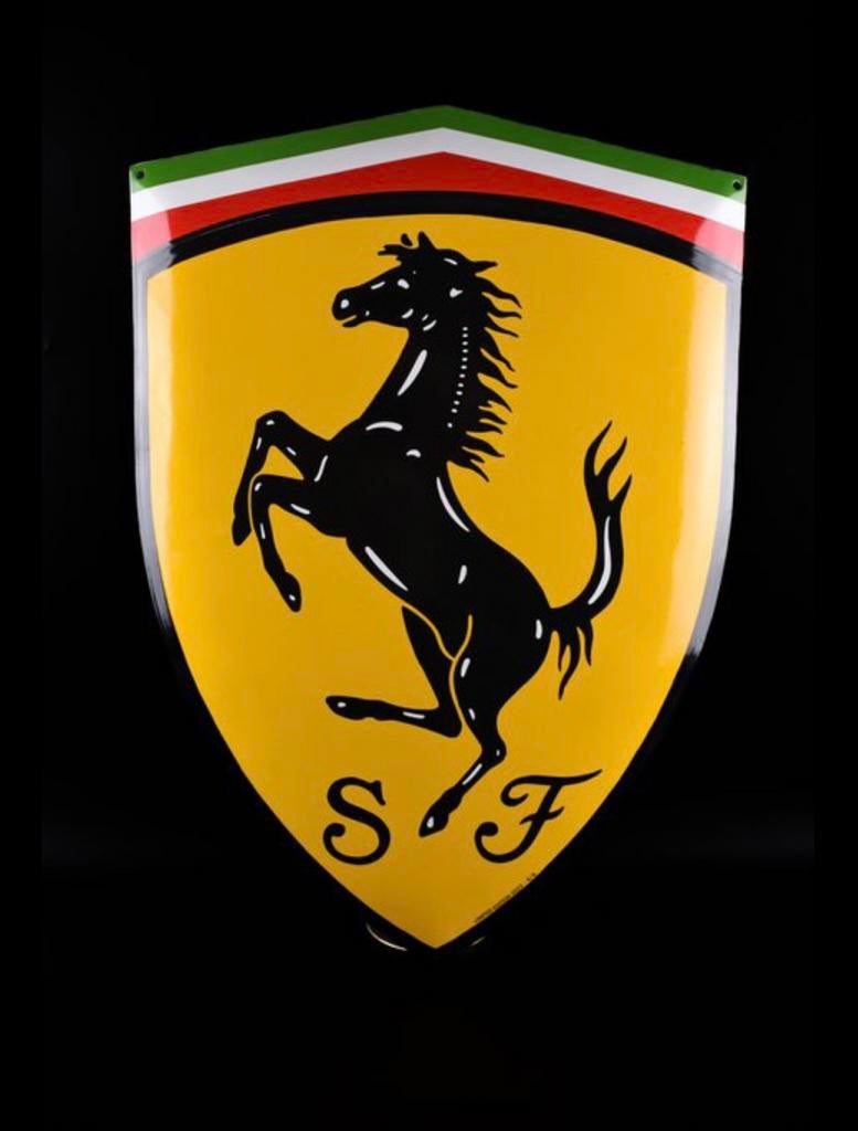 Panneau - Ferrari - Plaque émaillée Logo Ferrari Scuderia, Collections, Marques & Objets publicitaires, Neuf, Panneau publicitaire