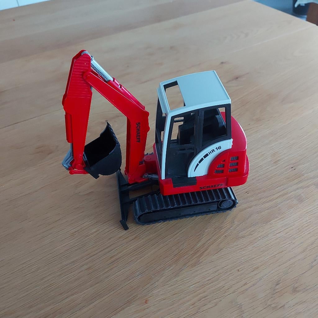 Bruder Schaeff mini graafmachine, Kinderen en Baby's, Speelgoed |Speelgoedvoertuigen, Zo goed als nieuw, Ophalen