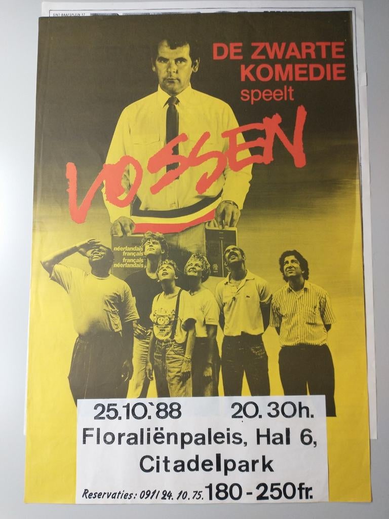 De zwarte komedie speelt vossen 1988 affiche, Verzamelen, Posters, Ophalen of Verzenden, Gebruikt