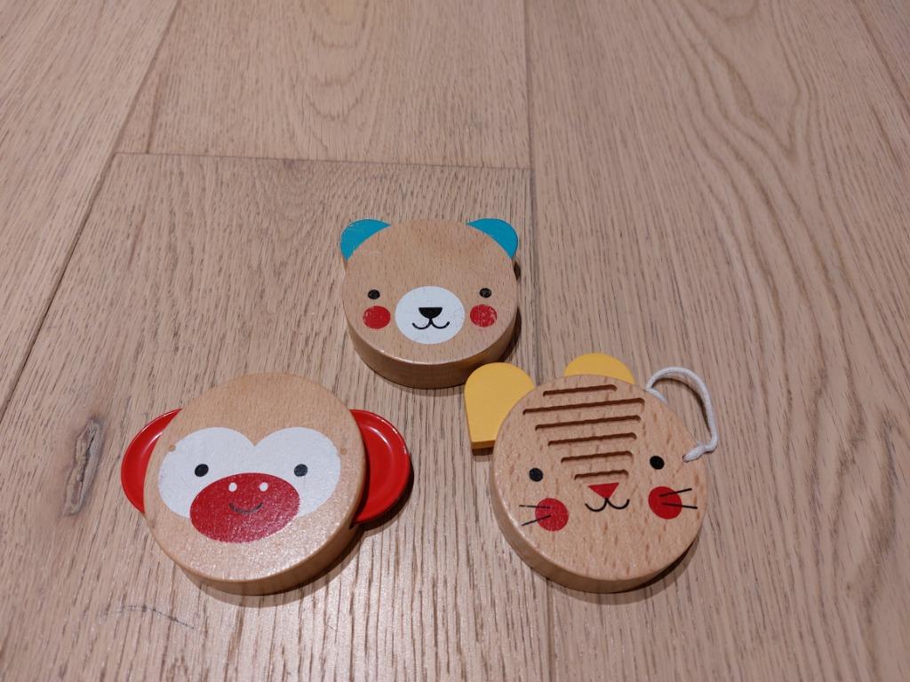 3 houten muziekspeelgoed, Kinderen en Baby's, Speelgoed | Houten speelgoed, Ophalen of Verzenden, Zo goed als nieuw, Overige typen