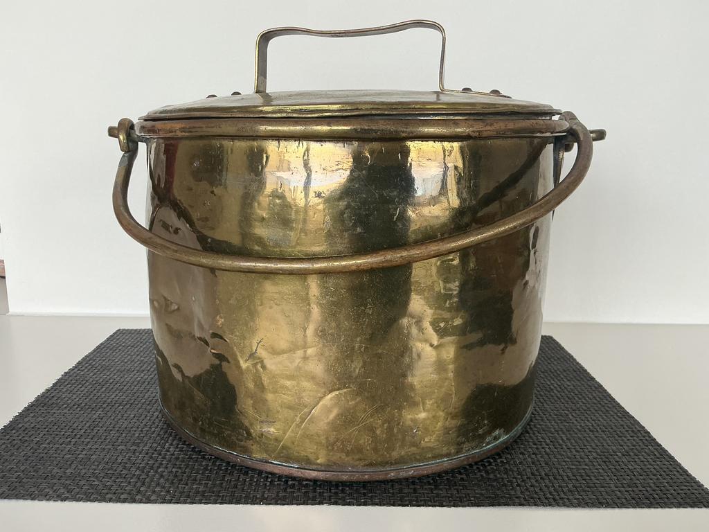 Oude koperen ketel met deksel, Enlèvement, Cuivre