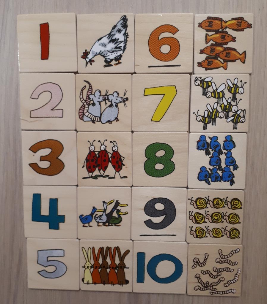 Janbibejan - houten telkaartjes met dieren, zeer goede staat, Enlèvement ou Envoi, Utilisé, Autres types