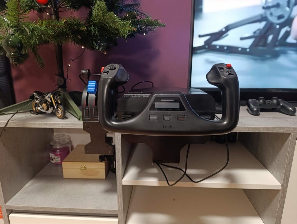 Logitech Flight Yoke + Throttle Quadrant aviation simulator, Computers en Software, Joysticks, Ophalen of Verzenden, Gebruikt