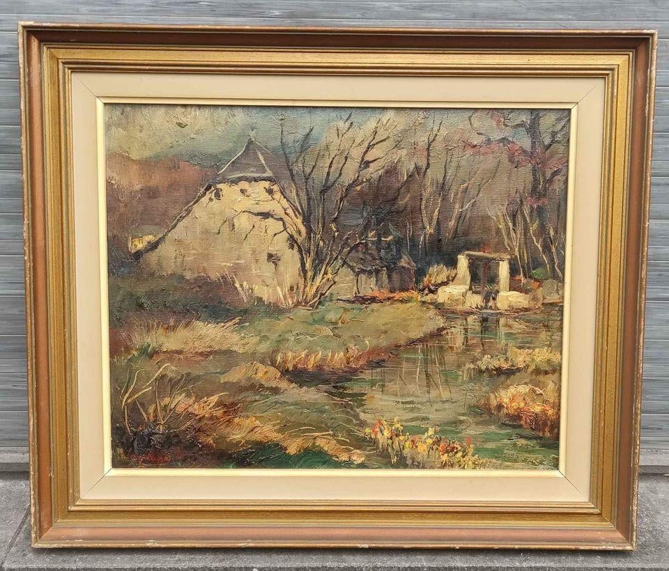 Huile sur toile signe jean Legrand, Antiquités & Art, Enlèvement ou Envoi