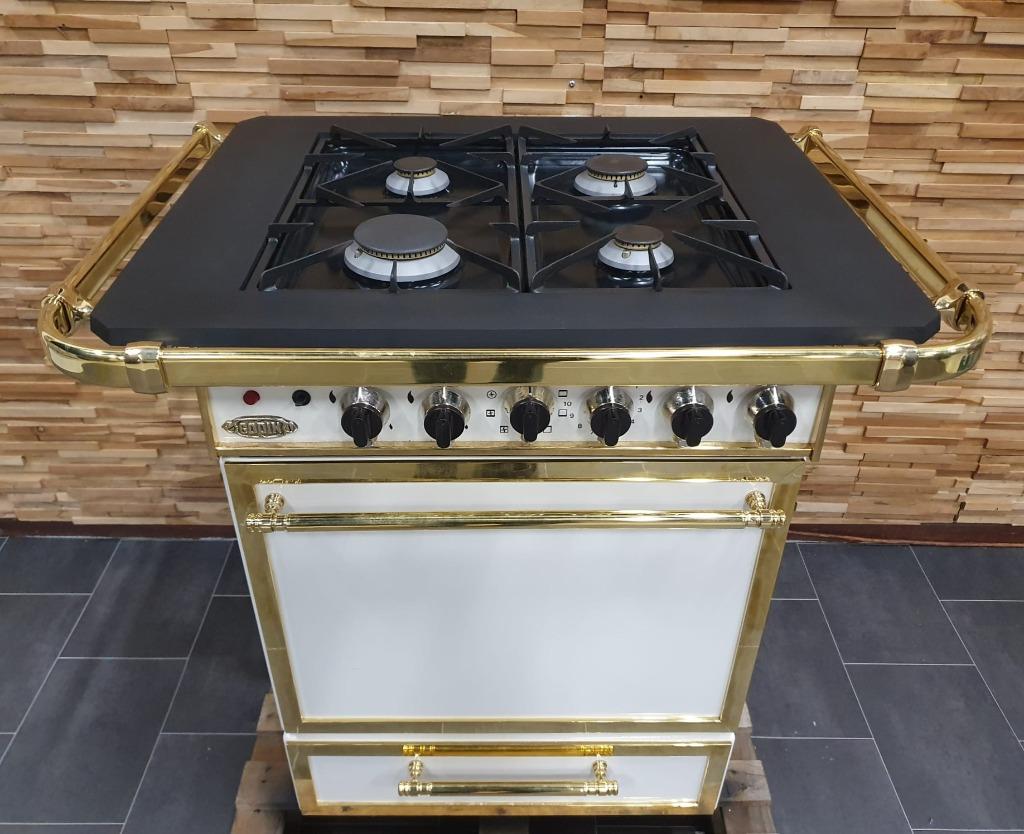 🔥Cuisinière Godin de luxe 60/78/88 cm, blanc crème/ivoire, Gaz, Classe énergétique A ou plus économe, Enlèvement ou Envoi, 4 zones de cuisson