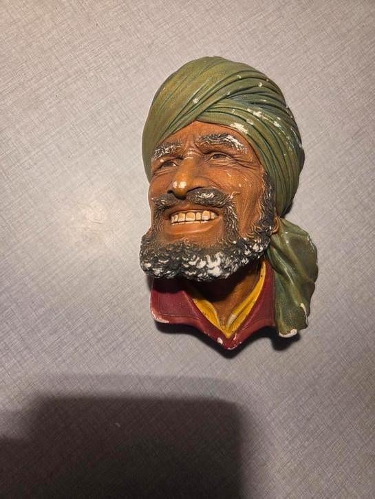 Vintage Bossons Chalkware hoofd Punjabi., Ophalen of Verzenden